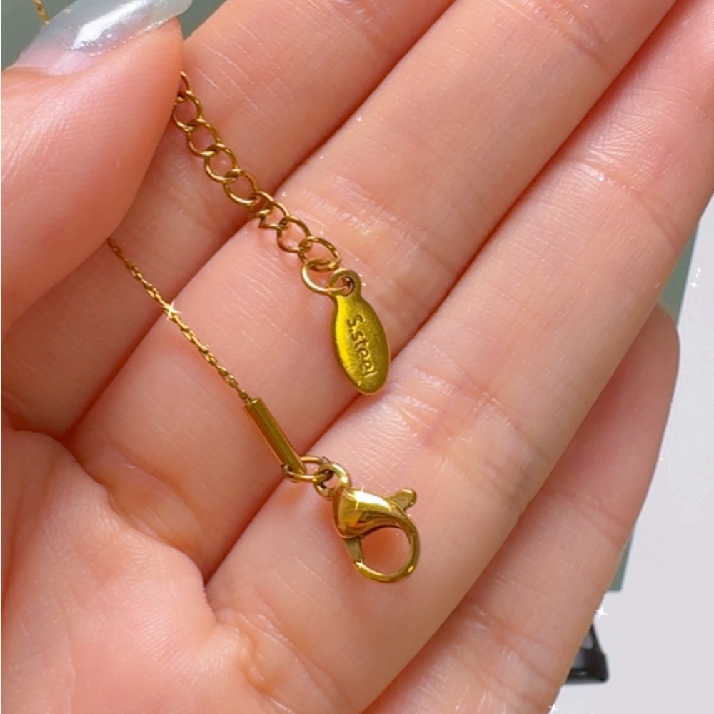 Vermeil Natural Pearl Necklace gold plated stainless steel - Picture 12 of 15
